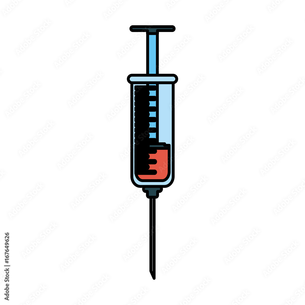 syringe with red fluid healthcare icon image vector illustration design syringe with red fluid healthcare icon image vector illustration design