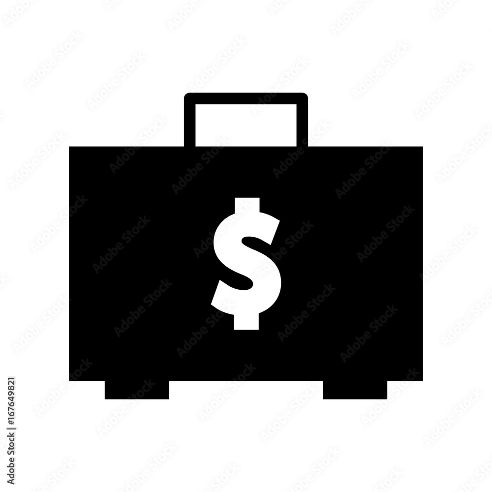 briefcase with money symbol vector illustration design briefcase with money symbol vector illustration design