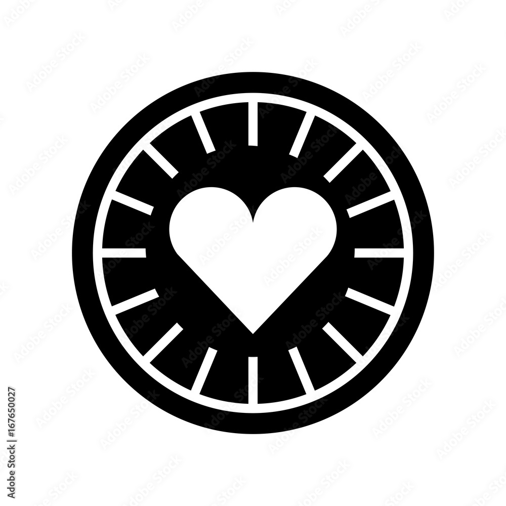 casino chips with heart vector illustration design casino chips with heart vector illustration design
