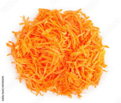 Heap grated carrots