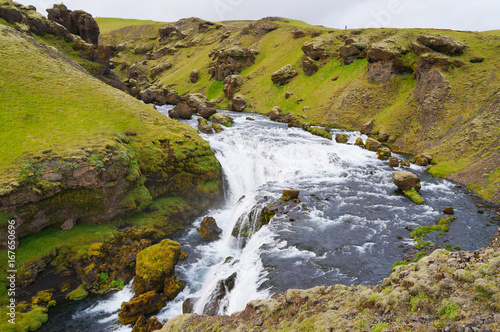 Skogarfoss,majestic waterfall,south of Iceland. © pulpitis17