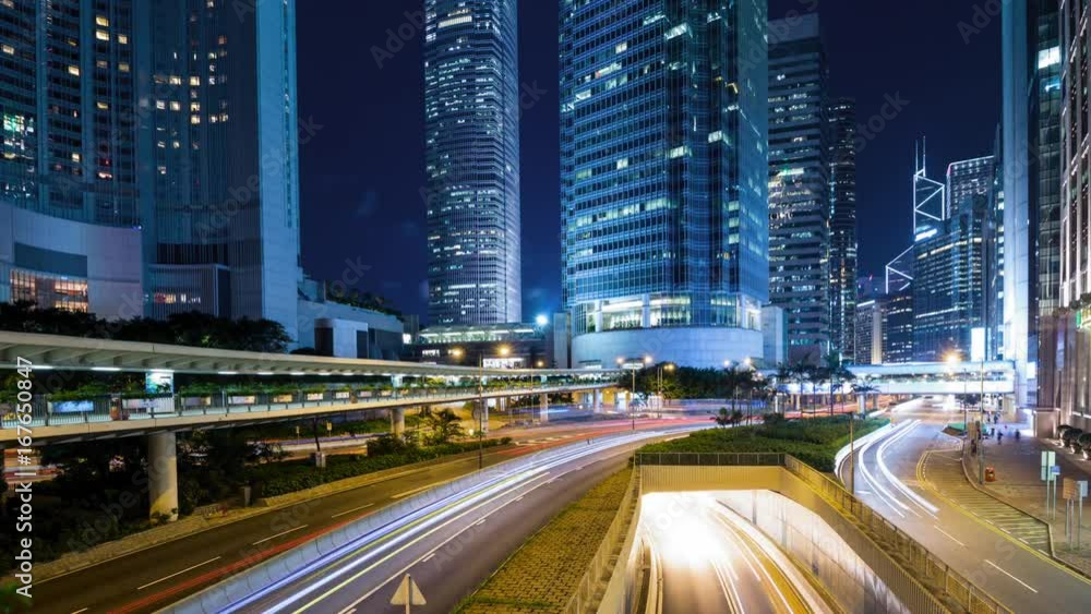 Hong Kong,06 August 2017:- Hong Kong traffic at night Hong Kong,06 August 2017:- Hong Kong traffic at night