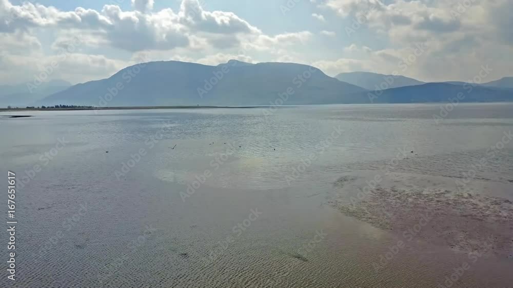 Flying over Loch Linnhe at Sallachan Point with the view towards Onich and Glencoe Flying over Loch Linnhe at Sallachan Point with the view towards Onich and Glencoe