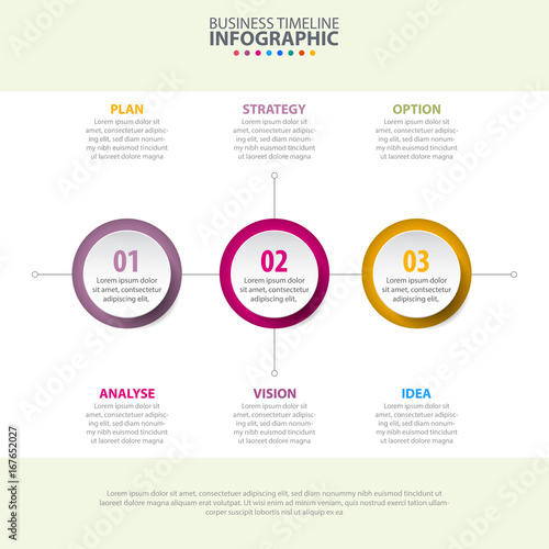 Business Infographics strategy chart design template illustration.
