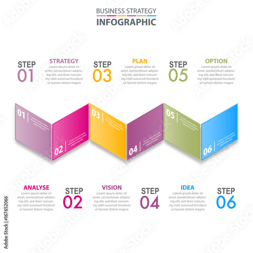 Business Infographics strategy design elements template illustration