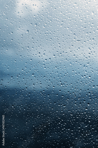 Raindrops on glass, background