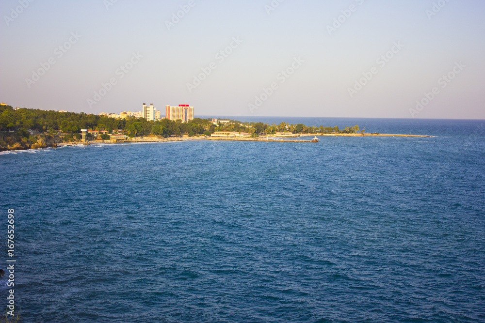 Mediterranean sea landscape in Antalya Turkey