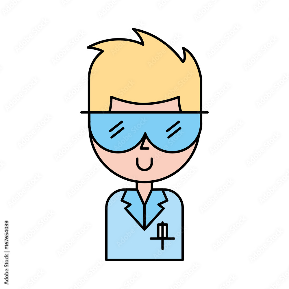 Laboratory scientist avatar character vector illustration design Laboratory scientist avatar character vector illustration design