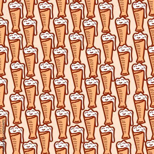 seamless pattern on a beer theme