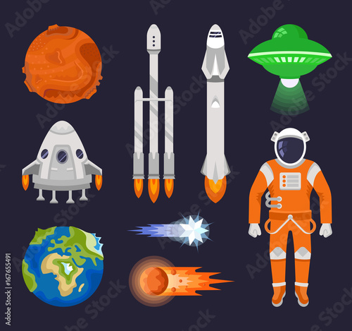 Set of vector elements of space.