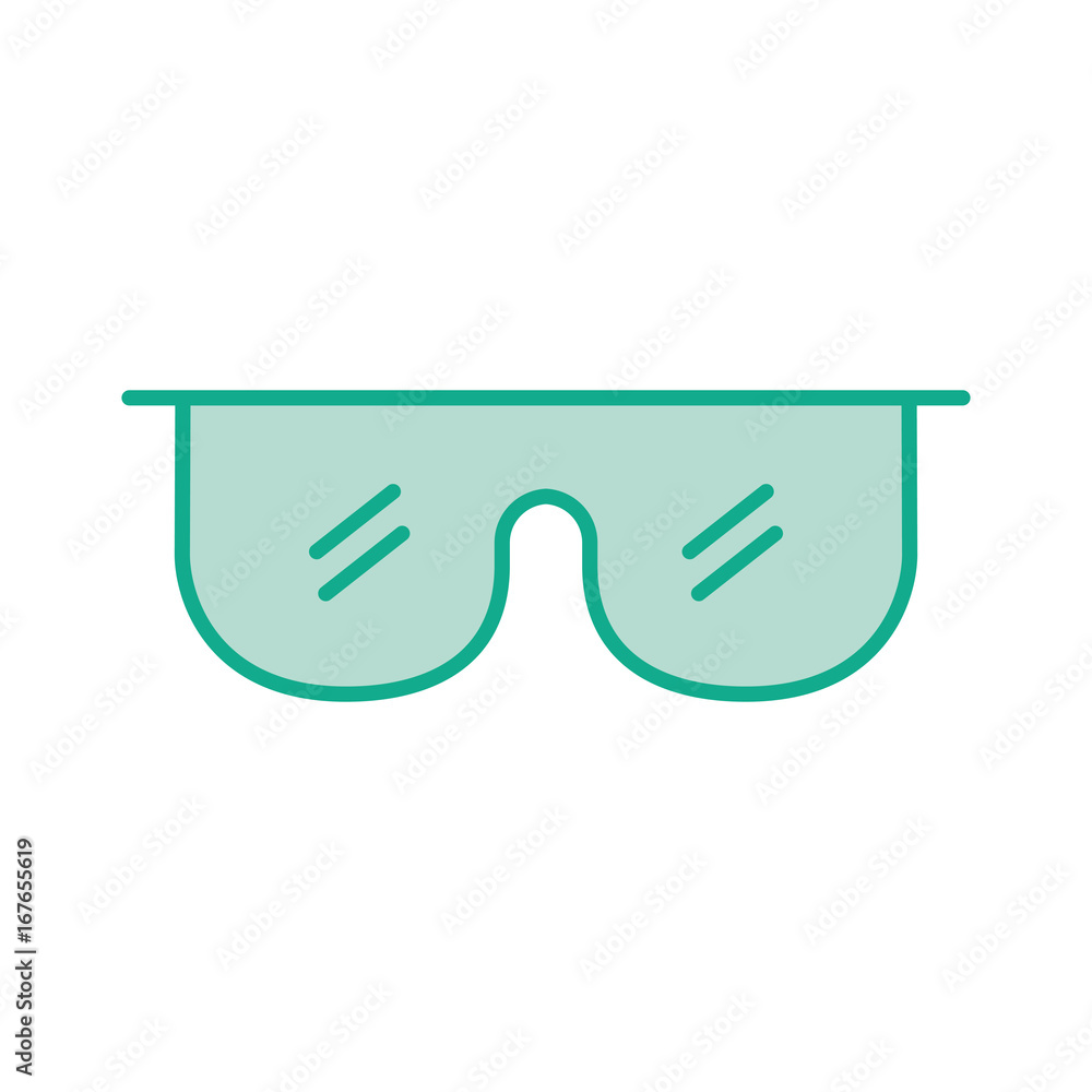 laboratory glasses isolated icon vector illustration design