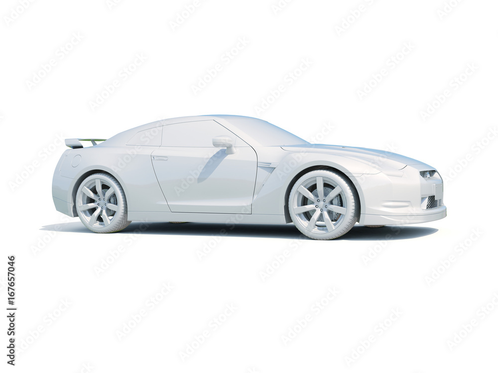 Obraz premium 3d Car White Blank Template