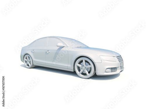 3d Car White Blank Template © Supertrooper