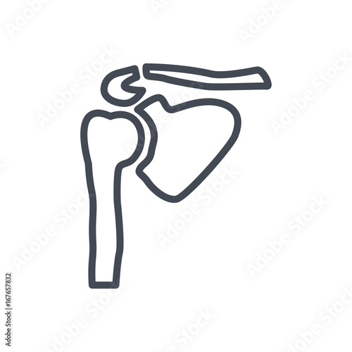 Bones line icon shoulder