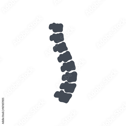 Bones silhouette icon spine back photo