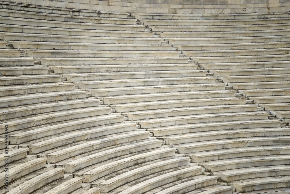Marble Stairs From Panathenaic Stadium, Athens, Greece Marble Stairs From Panathenaic Stadium, Athens, Greece