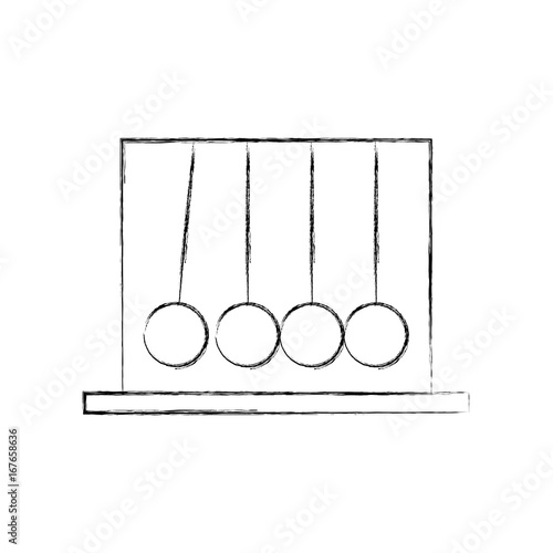 Newton pendulum isolated icon vector illustration design