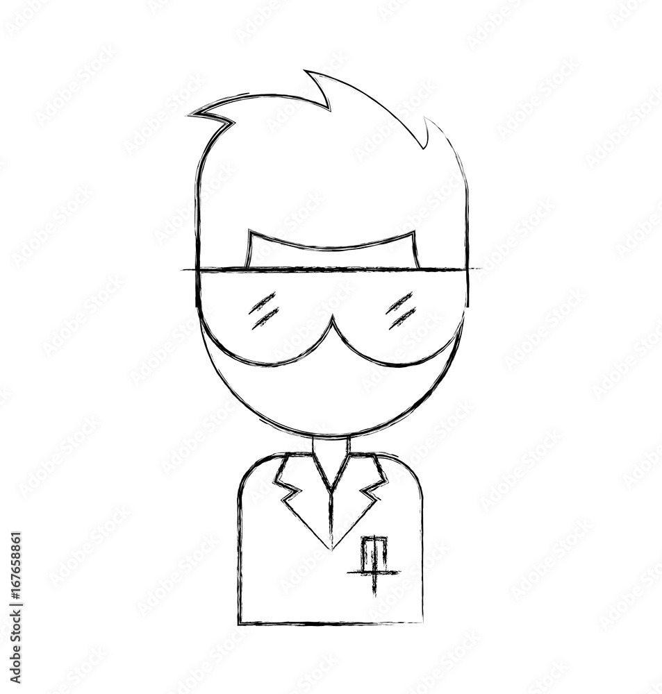 Laboratory scientist avatar character vector illustration design Laboratory scientist avatar character vector illustration design