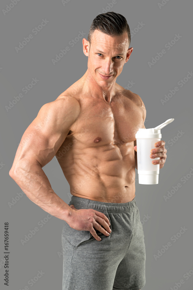 Athlete with drink