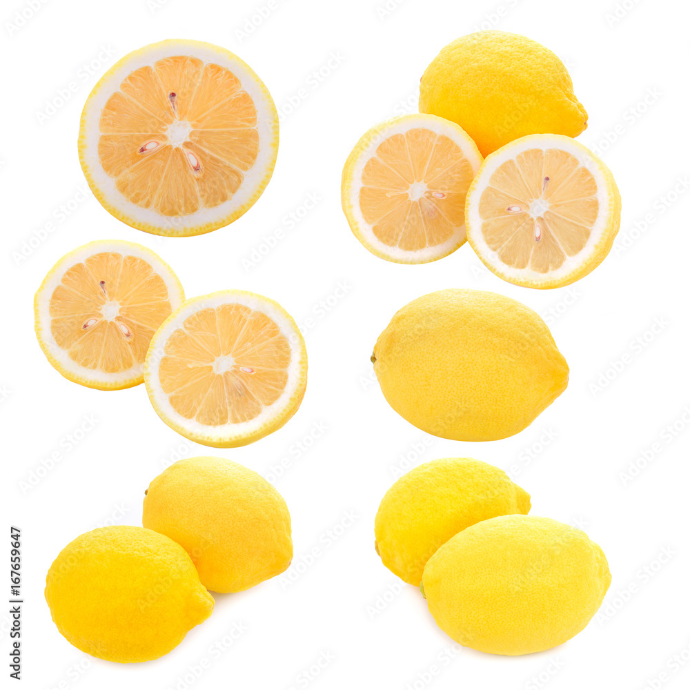 Obraz premium Lemon isolated on white background