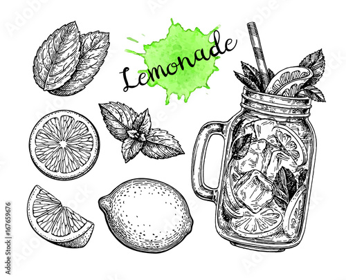 Lemonade and ingredients.
