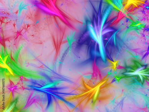 Abstract fractal background 3D rendering
