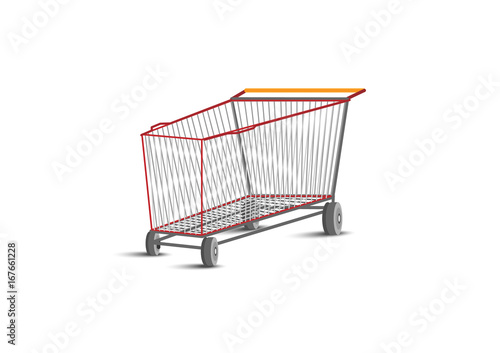 Wallpaper Mural Blank shopping cart. Vector EPS10 Torontodigital.ca