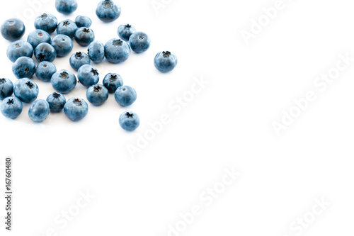Blueberry frame corner isolated on white background