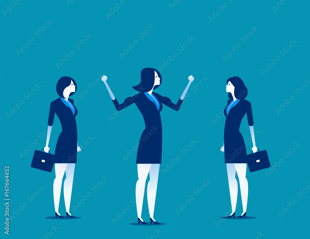 Powerful business person. Concept business vector illustration. Powerful business person. Concept business vector illustration.