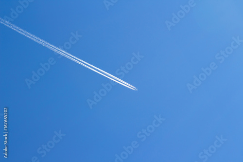Airplane in sky