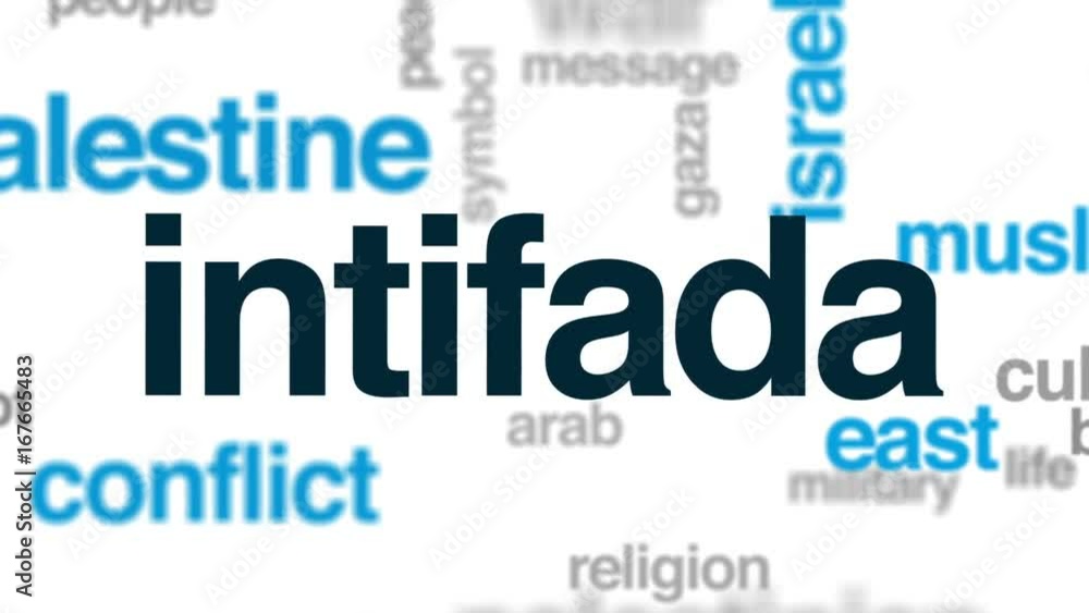 Intifada animated word cloud, text design animation. Intifada animated word cloud, text design animation.