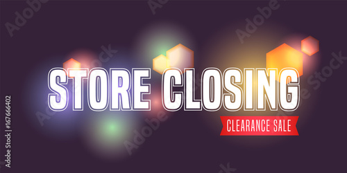 Vector illustration for store closing event