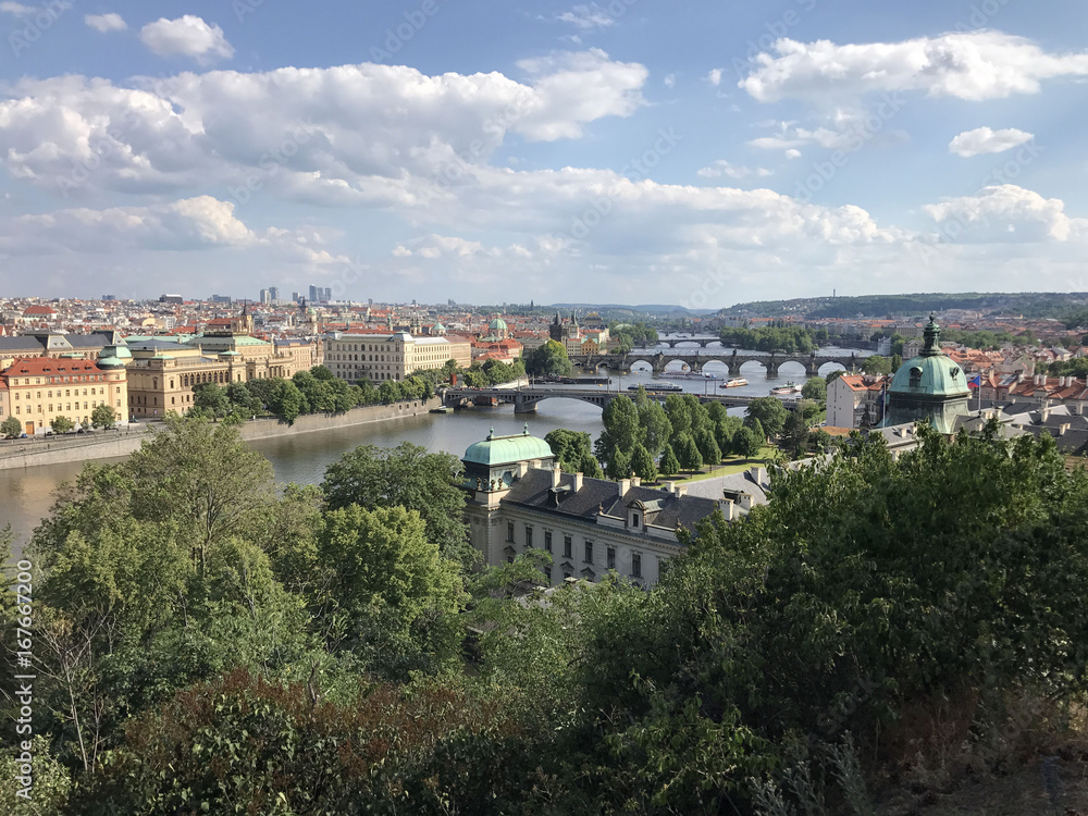 View from Letna Park at the Vltava River