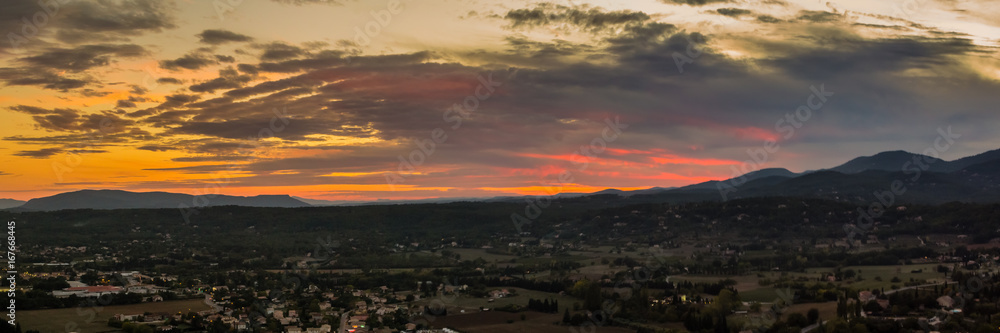 Sunset on the back country provencal