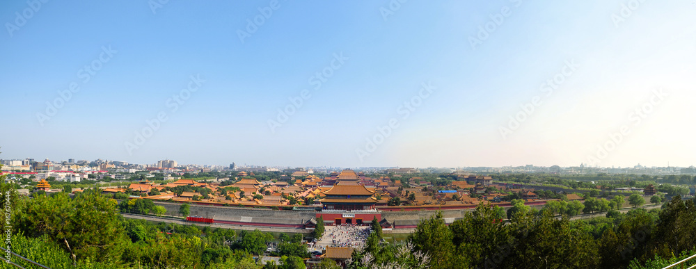 Aerial view of Forbidden City,Beijing,China.