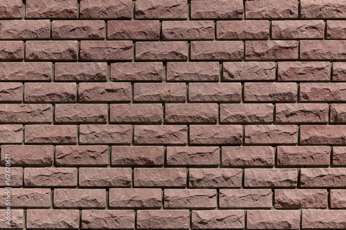 Background of old vintage red brick wall texture