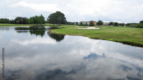 Cloudy Reflective Day on the Golf Course