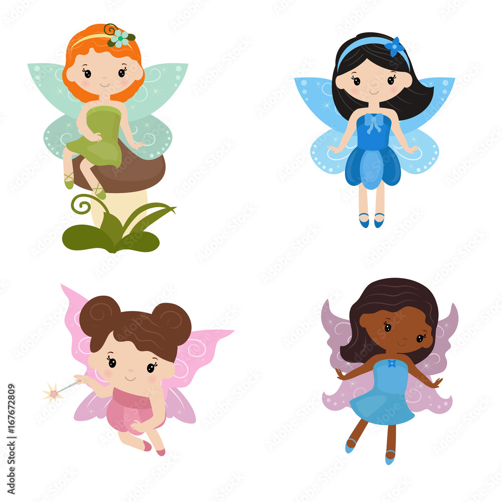 Collection of beautiful fairies.