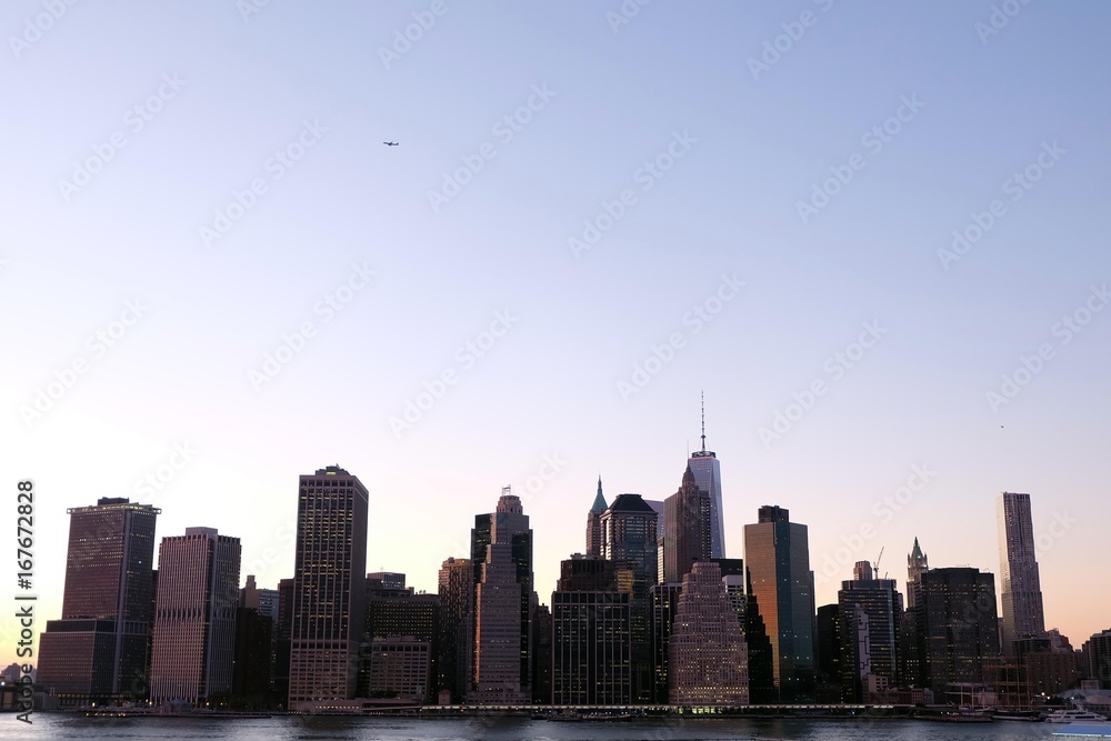 Magnificent New York skyline as seen from the Brooklyn Heights Promenade Magnificent New York skyline as seen from the Brooklyn Heights Promenade