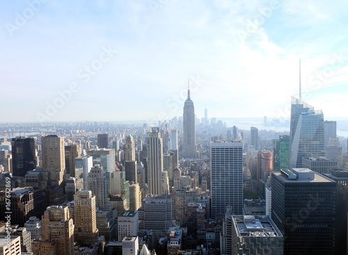 Aerial view over Manhattan 