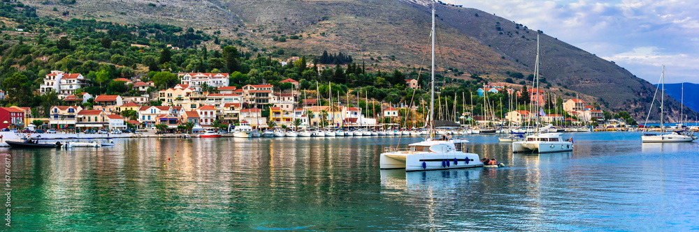 Beautiful places of Greece, Ionian Island Kefalonia. picturesque Agia Efimia village