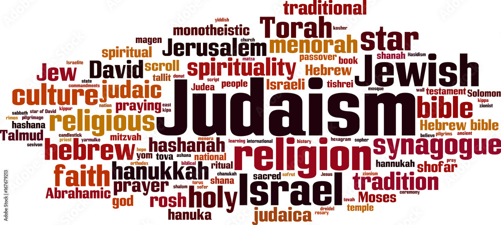 Fotografie Judaism word cloud