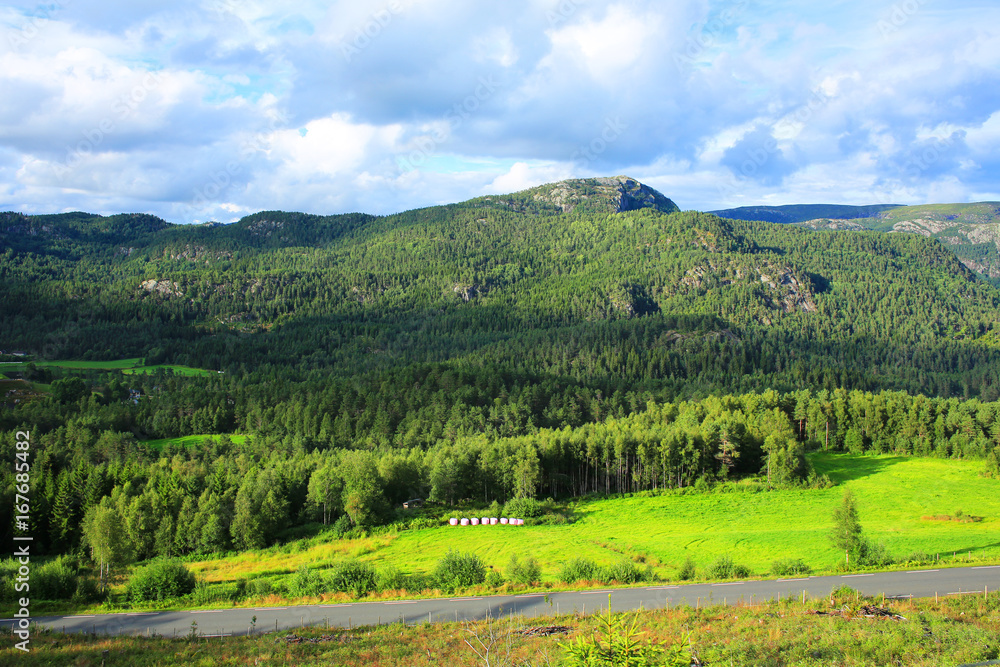 Scenic landscape in Agder, Norway