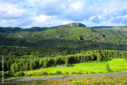 Scenic landscape in Agder  Norway