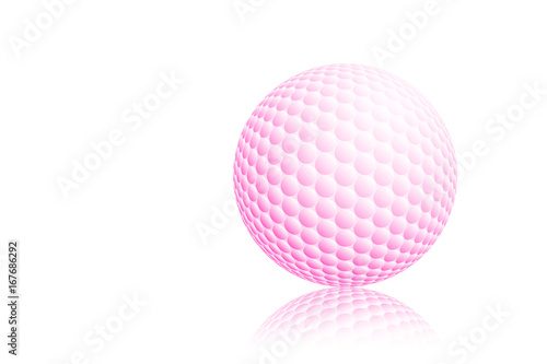Isolated pink golf ball for lady