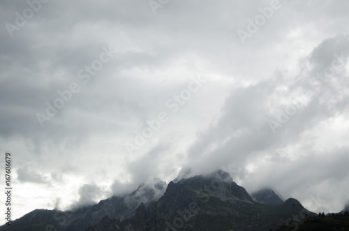 Mountains and clouds