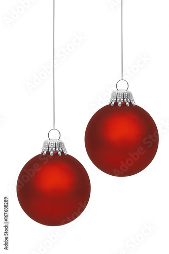 Rote Weihnachtskugeln