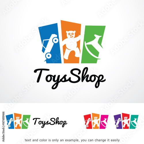 Toys Shop Logo Template Design Vector, Emblem, Design Concept, Creative Symbol, Icon