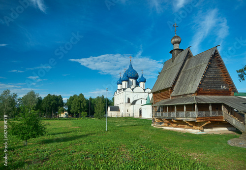 Suzdal Kremlin. St. Nicholas wooden Church in Suzdal