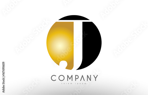 Free Download J Black white gold golden letter logo design - GFXLoad